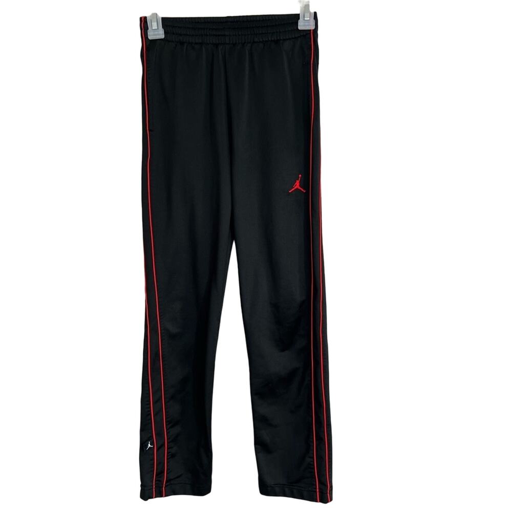 Jordan Red Black Track Joggers Pants Youth Boys Size Medium M